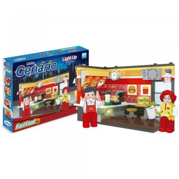 Cenário Light Up Fast Food 213 Pçs - Xalingo - XLO11232