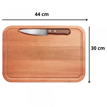 Kit Churrasco Tábua com Faca embutida 44x30cm - Stolf - STF291