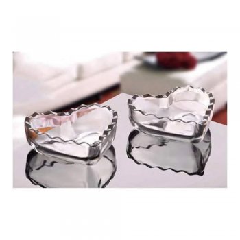 Jogo Bowl Coração Love 4 Peças em Vidro - Class Home - CLH941