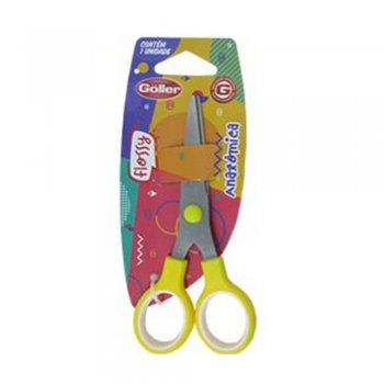 Tesoura Escolar Aço Inox sem ponta Flossy 5