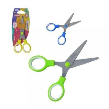 Tesoura Escolar Aço Inox sem ponta Flossy 5