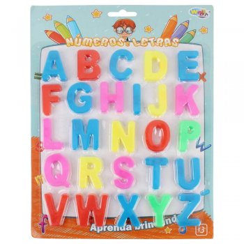 Alfabeto/Letras Grande Colors com 26 peças na cartela - WB6154 - WELLMIX