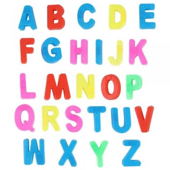 Alfabeto/Letras Grande Colors com 26 peças na cartela - WB6154 - WELLMIX
