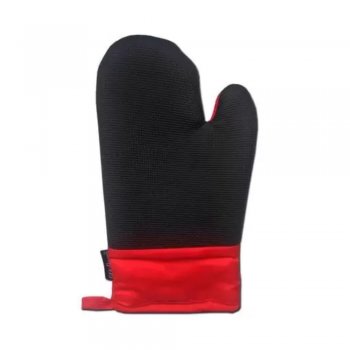Luva Térmica para Cozinha de Silicone com Neoprene Vermelha e Preta - Ecolumi - ECO-076