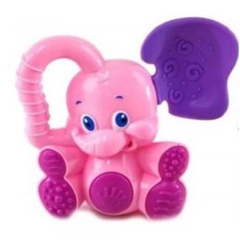 Chocalho/Mordedor Baby & Fun Elefante Colors com Som - ARK Brasil - AKT3455