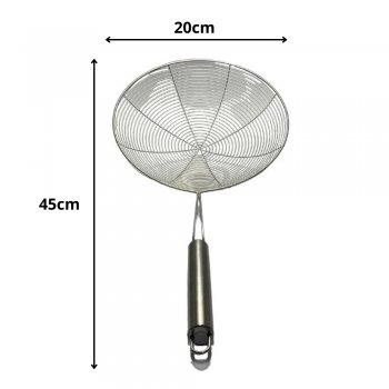 Peneira para Frituras 20cm Aço Inox - Mundial - UT84-320
