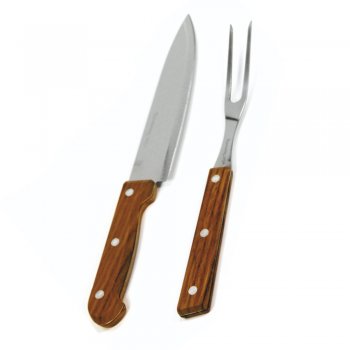 Jogo de Churrasco Woodcolor Inox 2 peças - MarcaMix - GX8111
