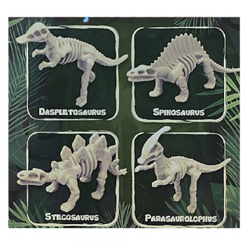 Dinossauro Fosseis Miniatura de Montar Sortidos 15 peças na Caixa - ARK BRASIL- AKT3542