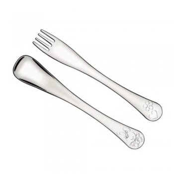 Tramontina 66973015 Jogo de Talheres Infantil Aço Inox com 2 Peças, Prata