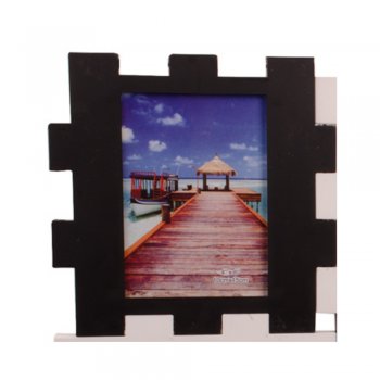 Porta Retrato 10x15 com moldura de plástico encaixável preto