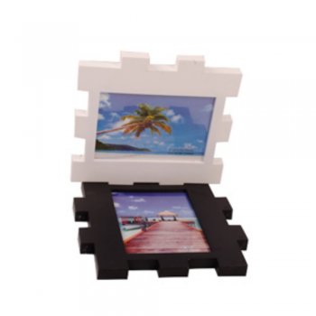 Porta Retrato 10x15 com moldura de plástico encaixável preto