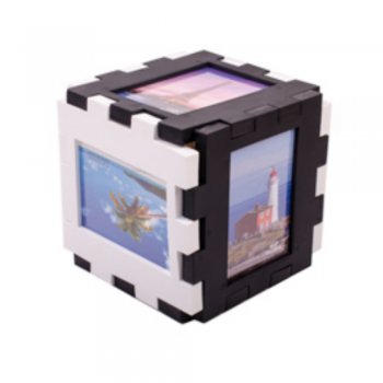 Porta Retrato 10x15 com moldura de plástico encaixável branco - 2 peças - FWB - FWB96302B