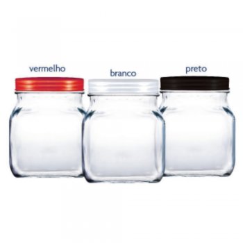 Pote Redondo Style M com tampa preta - Ruvolo - 80511