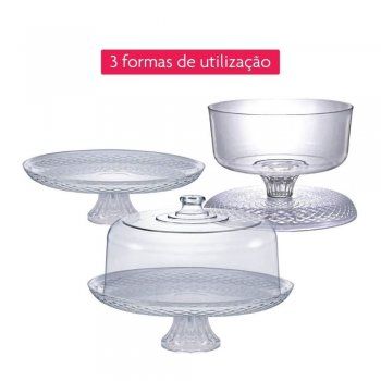 Boleira Verona com pé e tampa - Ruvolo - 8048401