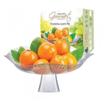 Fruteira de Mesa com Pé Vidro Gourmet Modena - Ruvolo - 4561