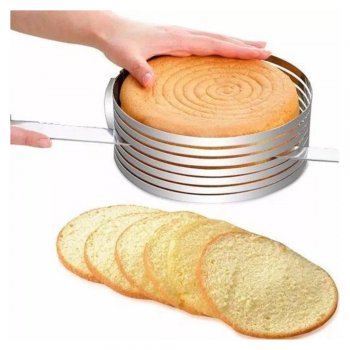 Fatiador de Bolo Redondo Aço Inox Corte Ajustável Bakery - UC250