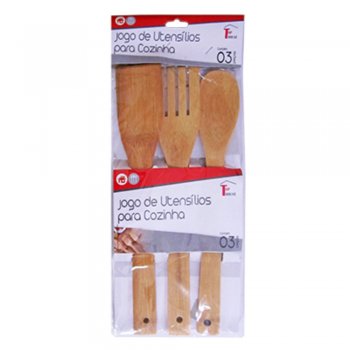 Kit utensílios para cozinha 3 peças Bambum - TOP RIO - TRC7283