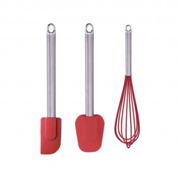Kit Utensílios de Confeitaria Inox e Silicone 3 Peças - Class Home - K1004
