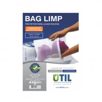 Saco para Lavar Roupa com zíper - BAG LIMP Tam P - 1068