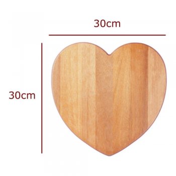 Tábua Coração 30x30cm Eucalipto - Stolf - STF335