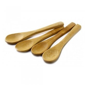 Colher De Bambu Kit C/4 Pcs 9,5X2Cm Ck2257 Clink