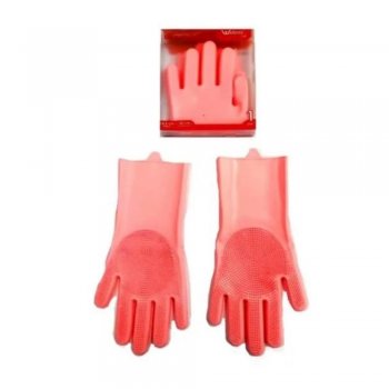 Luva com Esponja de Silicone Longa Colors com 2 unidades - Wellmix - WX7191