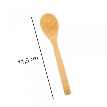 Colher De Bambu Kit C/5 Pcs 12,5X3Cm Na Cartela Cla06026 Wincy