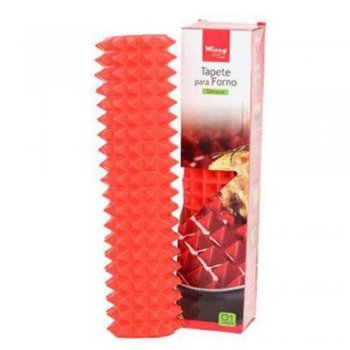 Tapete P/Forno De Silicone Vermelho 220 Graus 40,5X29Cm Na Caixa Cla09155 Wincy