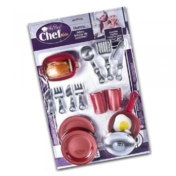 Chef Kids Kit Cozinha 16 peças - Zuca Toys - 7732