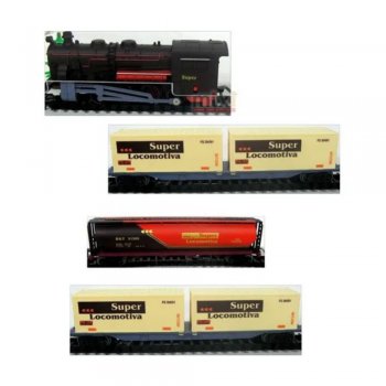 Super Locomotiva com Farol e Som - Braskit - BRK8003