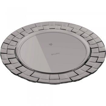 Prato Trama M Fumê (Kit C/ 6) - Crippa - 403031-004