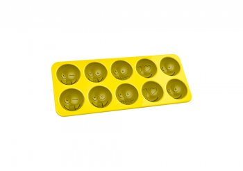 Forma de Gelo Personalizada Amarelo 10 cubos Polietileno - Crippa - 403026-007