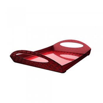 Bandeja Vermelha, Transparente, Crippa - 403022-006