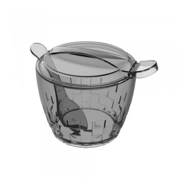 Açucareiro de Mesa Poliestireno - Fumê Transparente - Crippa - 403043-004