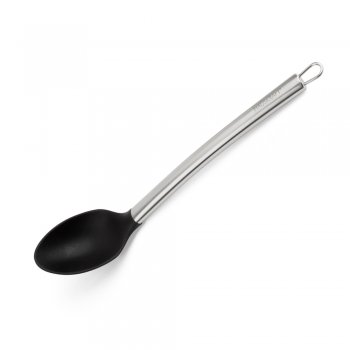 Colher 33cm Silicone Preta - Hauskraft - UTEN-001