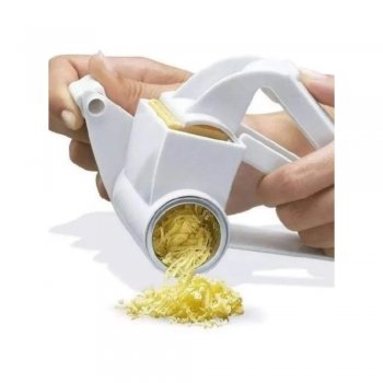 Ralador de Queijo Inox e Plástico Branco - Hauskraft - RLDR-005BR
