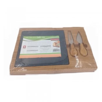 Jogo para Queijo Bambú 33cm 3 Peças - Hauskraft - JGQJ-001