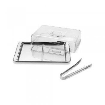 Porta Frios Inox/Acrílico 3 Peças com Pegador - Class Home - CLH665