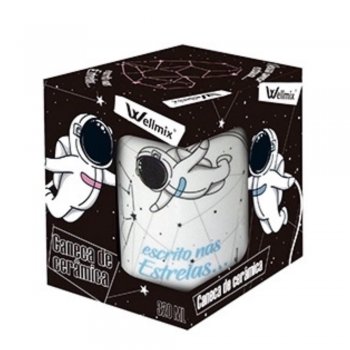 Caneca de Ceramica Muddy Love Space 320ml - WX6169 - Wellmix