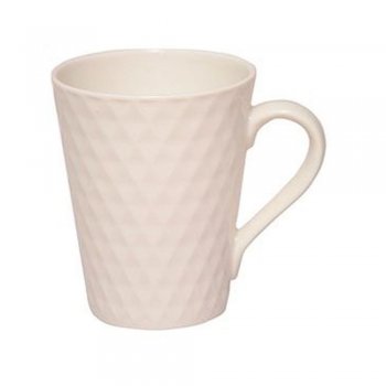 Caneca de Cerâmica Alto Relevo Net 320ml - Wellmix - WX6194