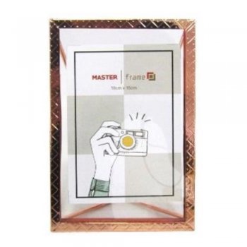 Porta Retrato 10x15 com moldura de metal vertical etnico rose - Rio Master - LMT9067