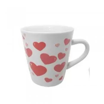 Caneca De Porcelana Coracao 120Ml - Porcelanas Lu - 51542