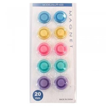 Ima/Prendedor Magnético Multiuso Colorido Kit com 10 Peças - Interponte - HD87201