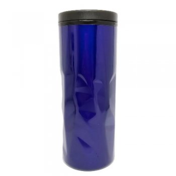 Copo Térmico inox com tampa de plástico Azul 450ml - Interponte - HB85045