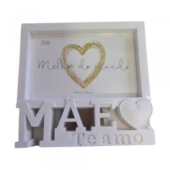 Porta Retrato 10x15 com moldura de plástico Mãe Te Amo horizontal Colors - Cosy - CZ19162