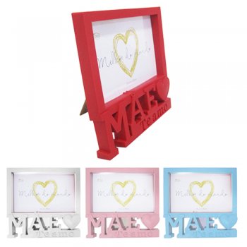Porta Retrato 10x15 com moldura de plástico Mãe Te Amo horizontal Colors - Cosy - CZ19162
