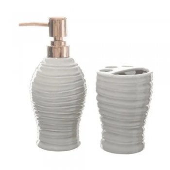 Kit Banheiro de Cerâmica Relevo Colors com 2 peças - Fwb - FWB98541