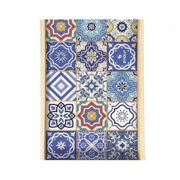 Bandeja multiuso pinus com fundo estampado - mosaico - Stolf - STF1124