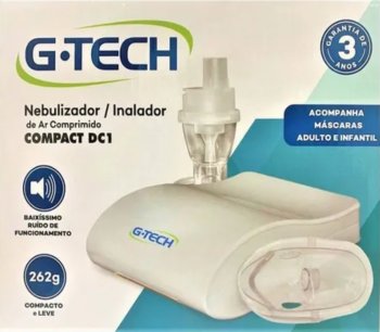 Nebulizador / Inalador de Ar Comprimido Branco Compact - G-Tech - DC1