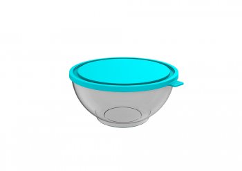 Pote com tampa azul turquesa 3,1L Polipropileno - Crippa - 403010-011